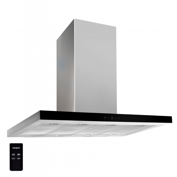 Вытяжка кухонная AKPO WK-9 Feniks Slim Glass 850 inox+black 90