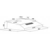 Витяжка кухонна AKPO WK-9 K 60 Glass Touch 550 black