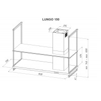 Вытяжка кухонная AKPO WK-9 Lungo 1200 black matt 150