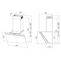 Вытяжка кухонная AKPO WK-9 Topaz Pro 850 black 60